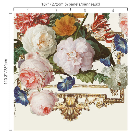 JF Fabrics -Wallpaper 5260 43 Wallpaper Multi,Pink  Vinyl,Mural - 5914843 W7631