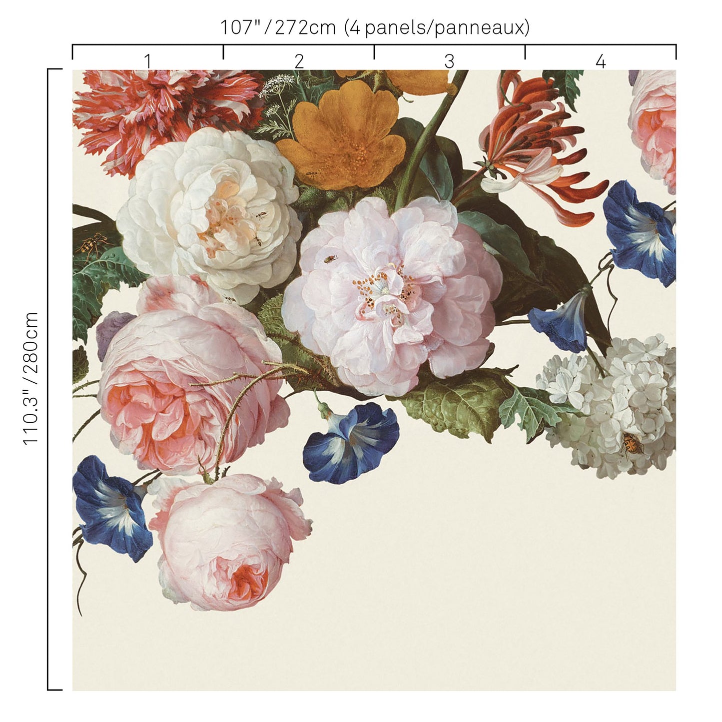 JF Fabrics -Wallpaper 5261 92 Wallpaper Black,Multi  Vinyl,Mural - 5914992 W7631