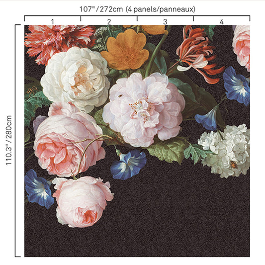 JF Fabrics -Wallpaper 5261 99 Wallpaper Black,Multi  Vinyl,Mural - 5914999 W7631