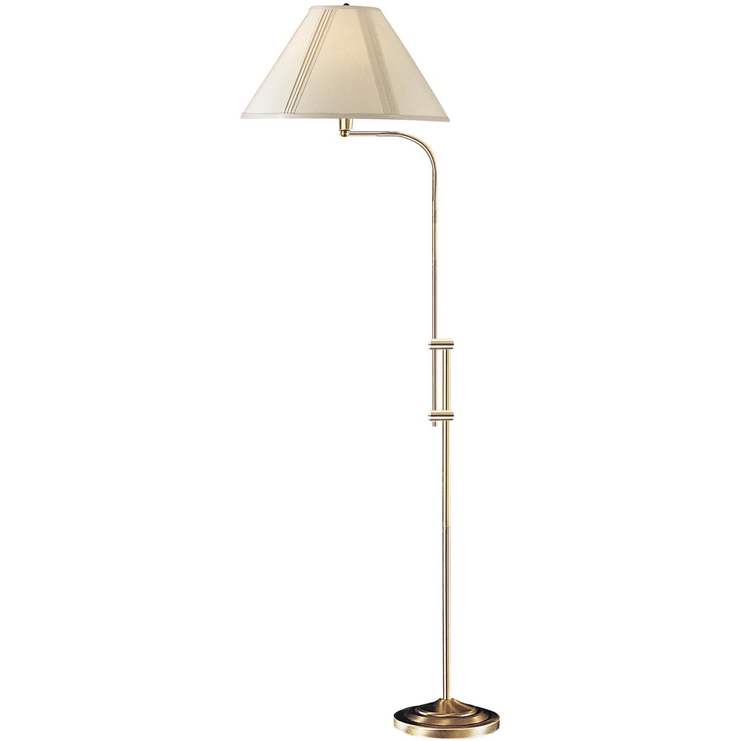 68" Bronze Adjustable Traditional Shaped Floor Lamp With Beige Empire Shade