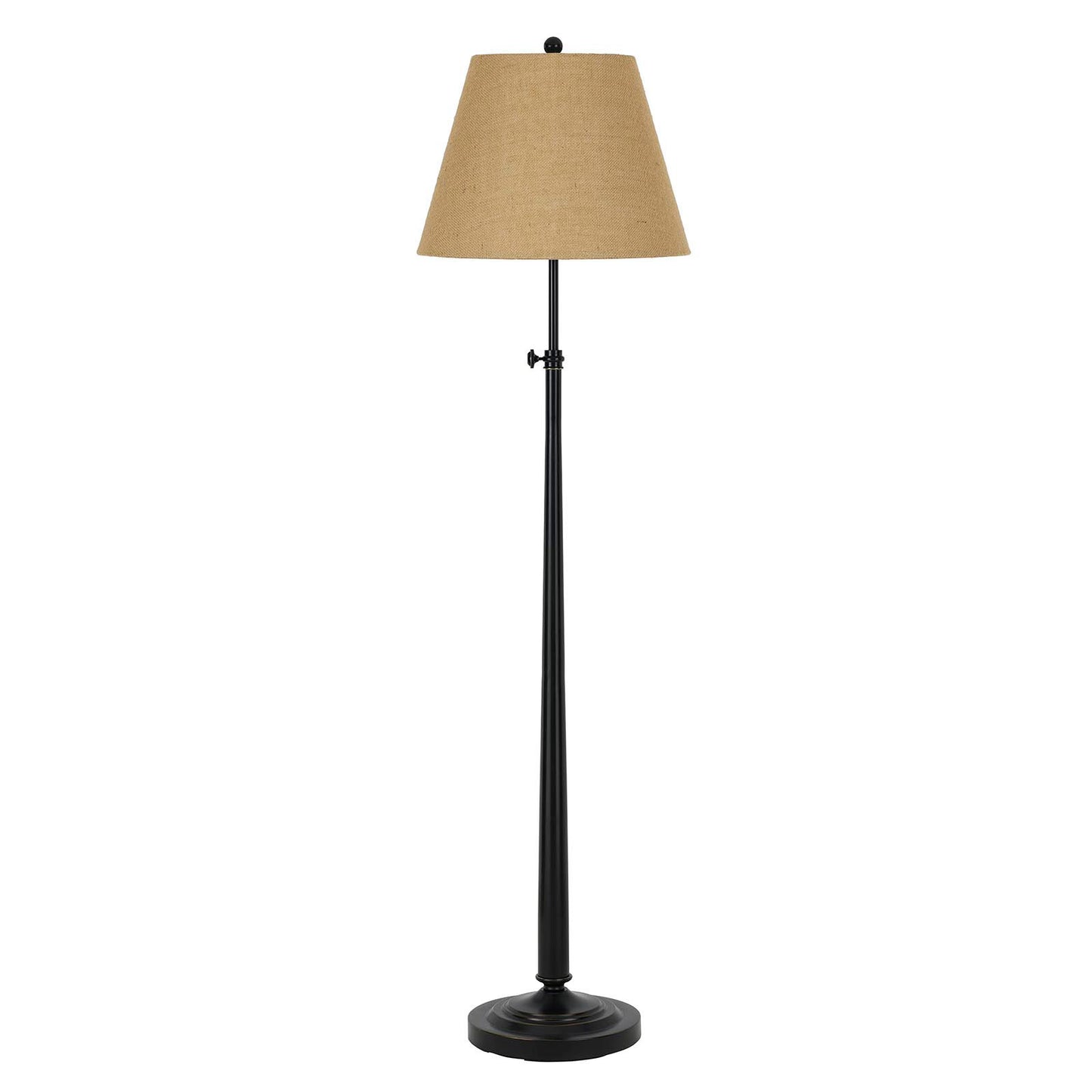 65" Bronze Adjustable Traditional Shaped Floor Lamp With Brown Empire Shade