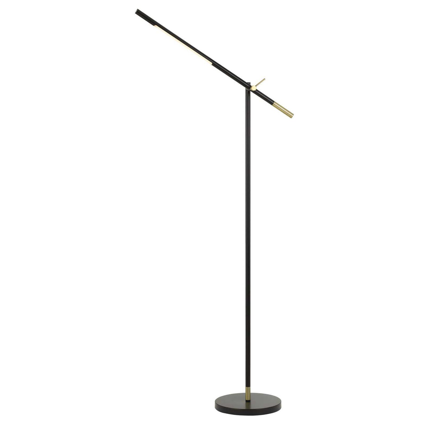 68" Black Adjustable Traditional Shaped Floor Lamp