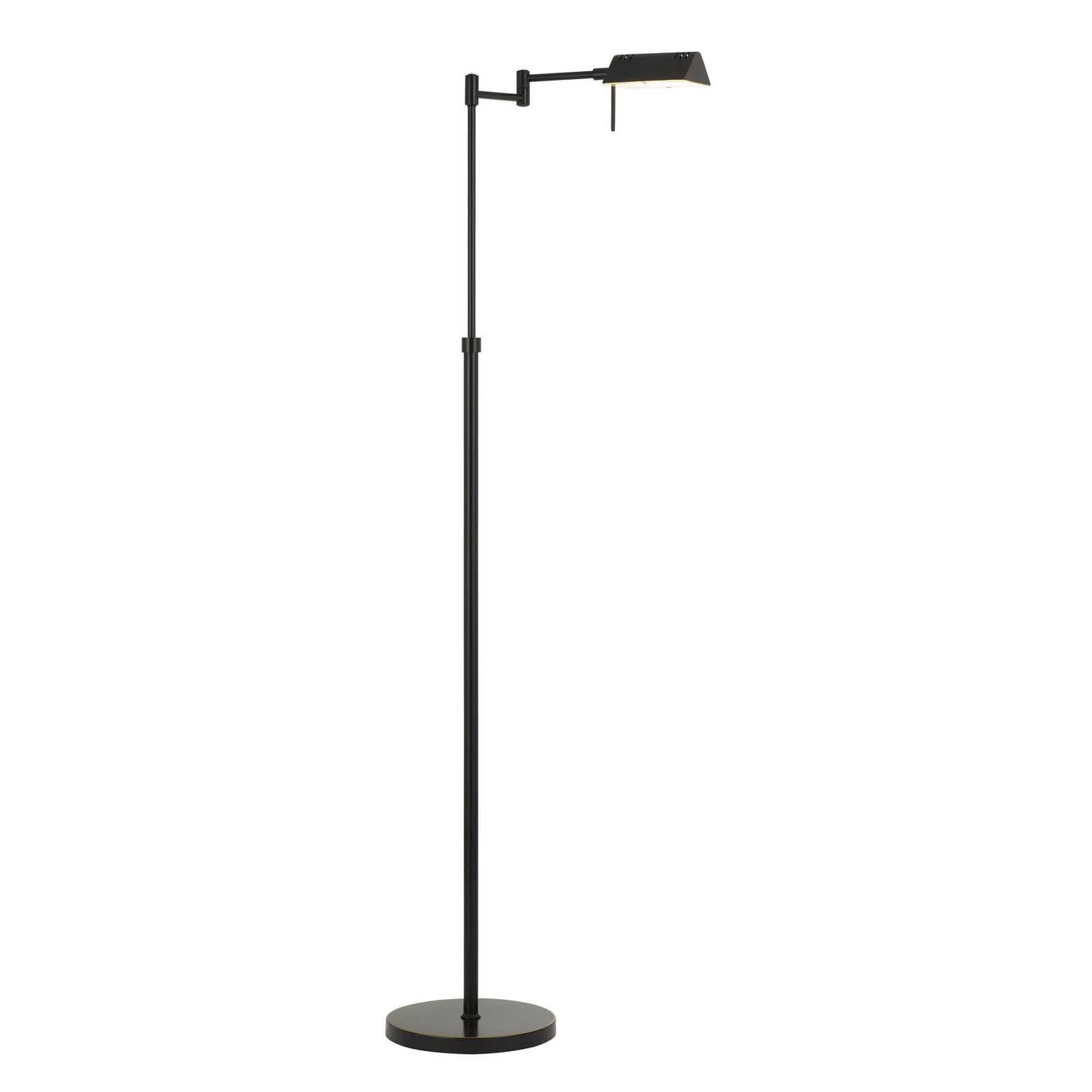 61" Bronze Adjustable Swing Arm Floor Lamp