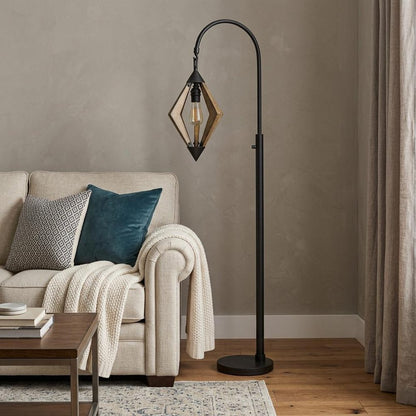 67" Black Traditional Shaped Floor Lamp