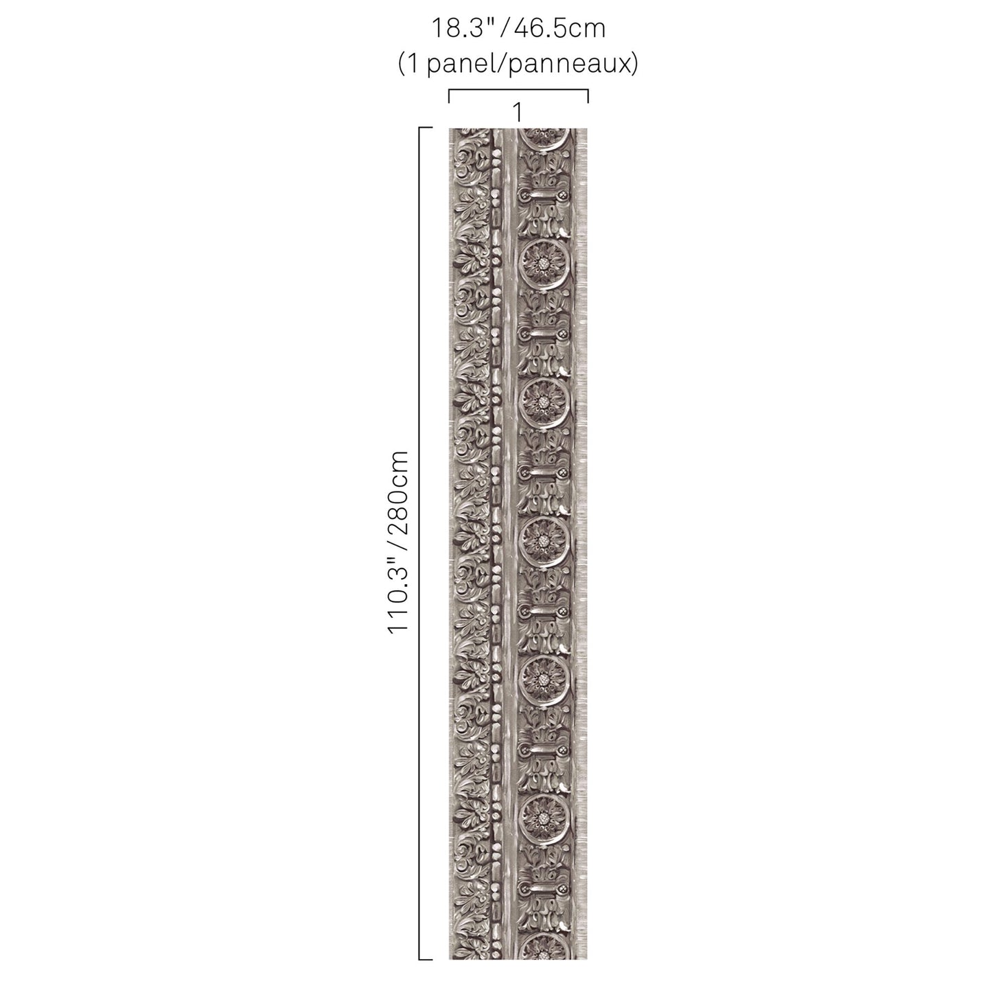 JF Fabrics -Wallpaper 5262 96 Wallpaper Grey,Silver  Non-Woven,Mural,Width Extendable - 5915096 W7631