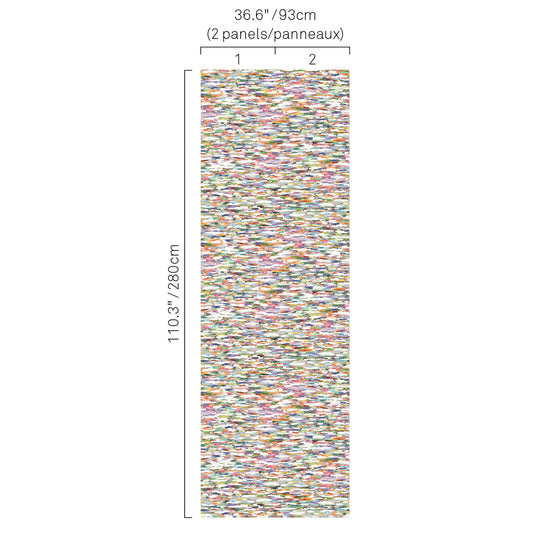 JF Fabrics -Wallpaper 5266 42 Wallpaper Multi,Pink  Non-Woven,Mural,Width Extendable - 5915442 W7631