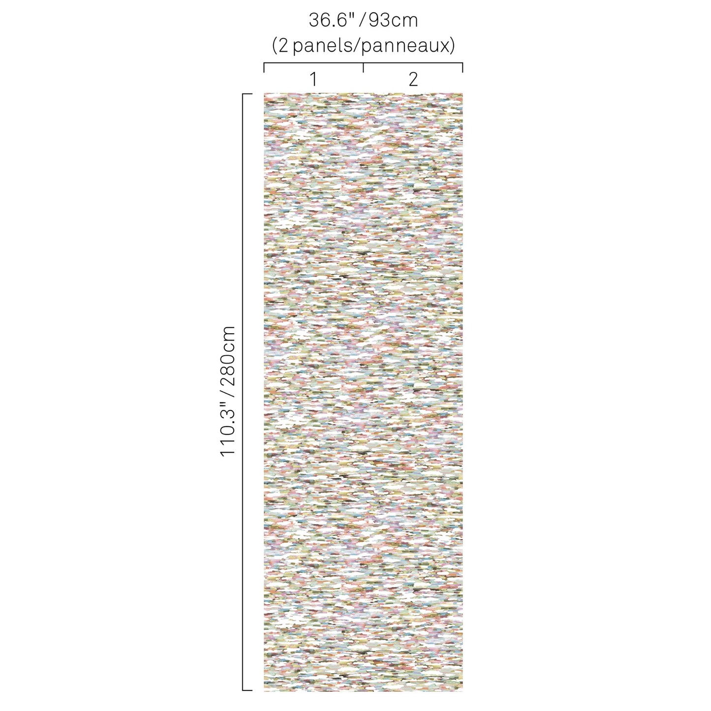 JF Fabrics -Wallpaper 5266 52 Wallpaper Multi,Purple  Non-Woven,Mural,Width Extendable - 5915452 W7631