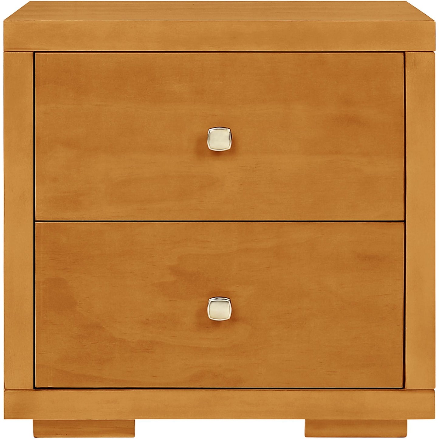 19" Oak Two Drawer Nightstand