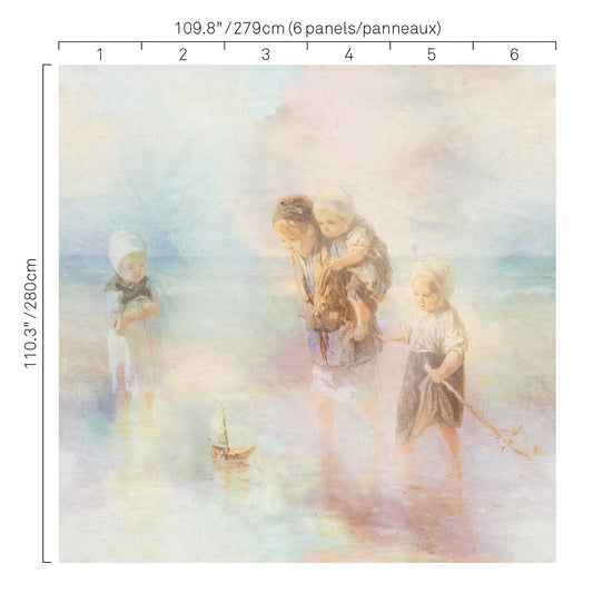 JF Fabrics -Wallpaper 5270 43 Wallpaper Pink  Non-Woven,Mural,Width Extendable - 5915843 W7631