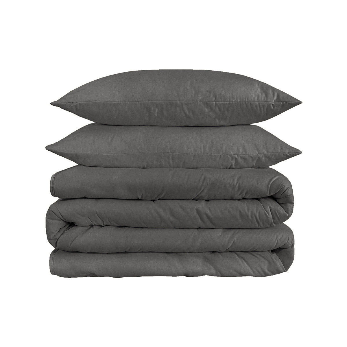 Charcoal King Cotton Blend 1200 Thread Count Washable Duvet Cover Set