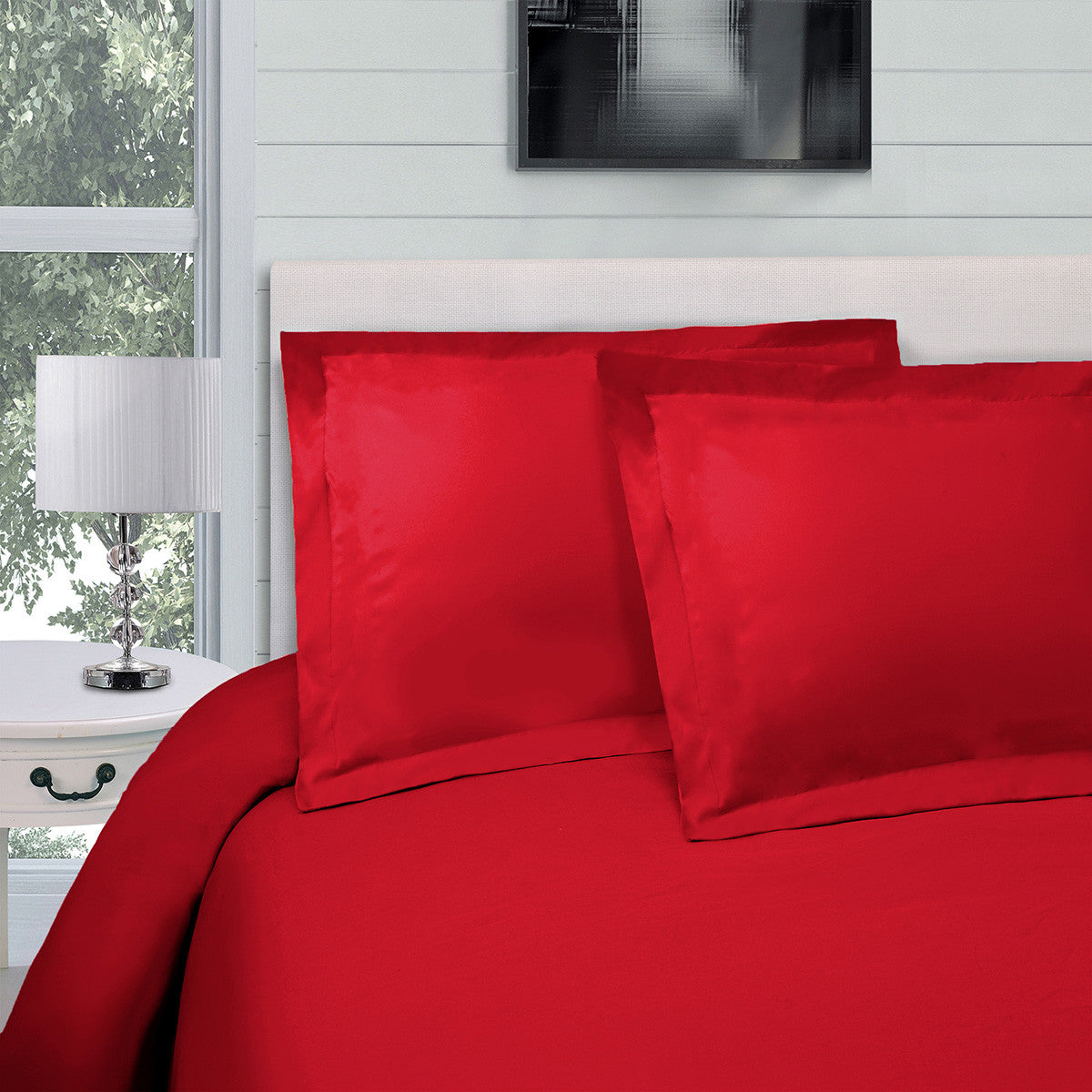 Red Queen Cotton Blend 300 Thread Count Washable Duvet Cover Set