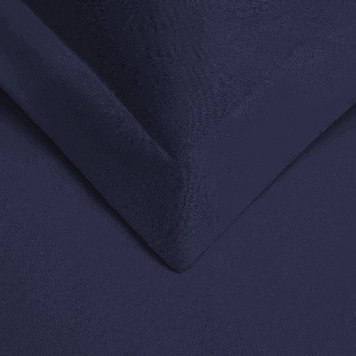 Navy Blue Twin Cotton Blend 400 Thread Count Washable Duvet Cover Set