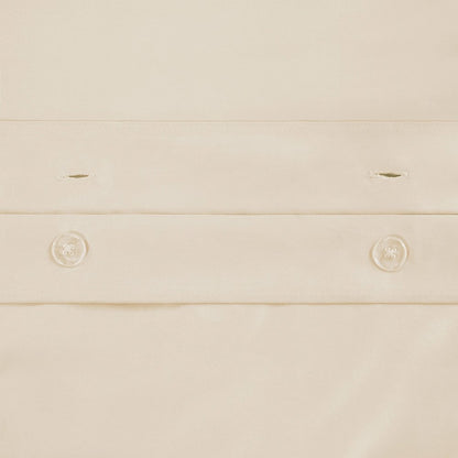 Ivory Queen Cotton Blend 650 Thread Count Washable Duvet Cover Set