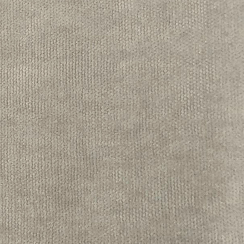 Pewter-colored linen-like fabric close-up with visible weave and natural texture.