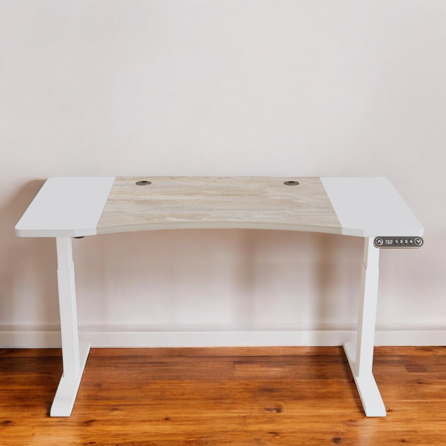 63" Adjustable White Standing Desk