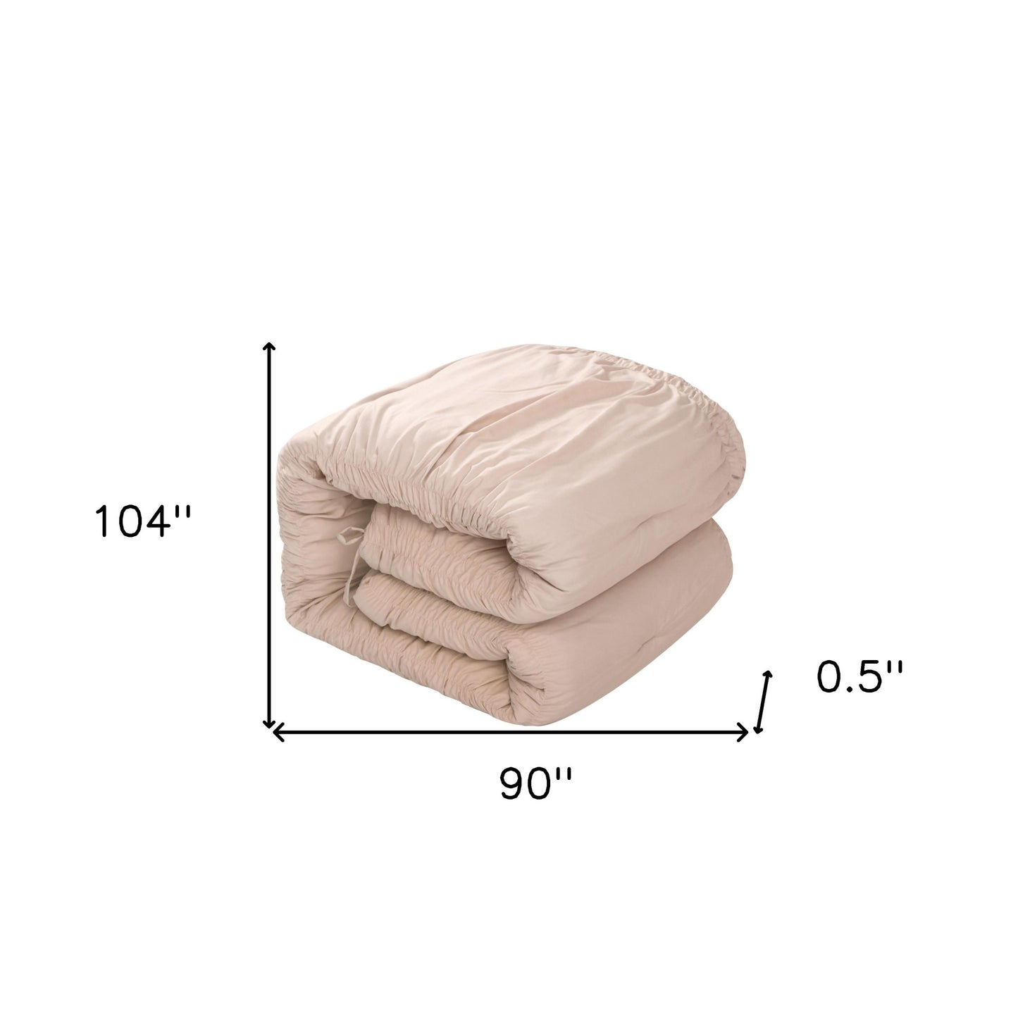 Beige King Polyester 180 Thread Count Washable Down Comforter Set