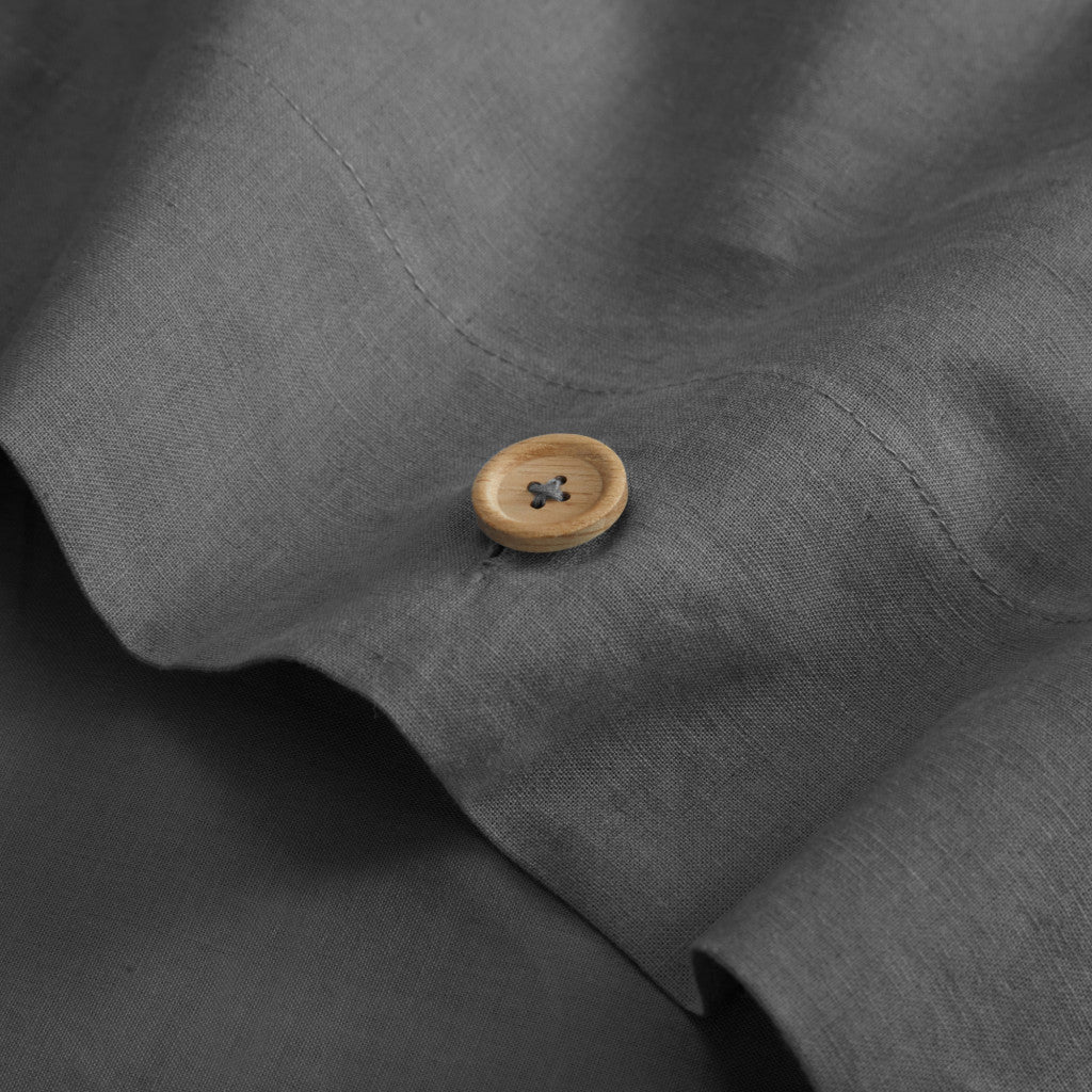 Dark Slate Gray Queen 100% Cotton 180 Thread Count Washable Duvet Cover Set