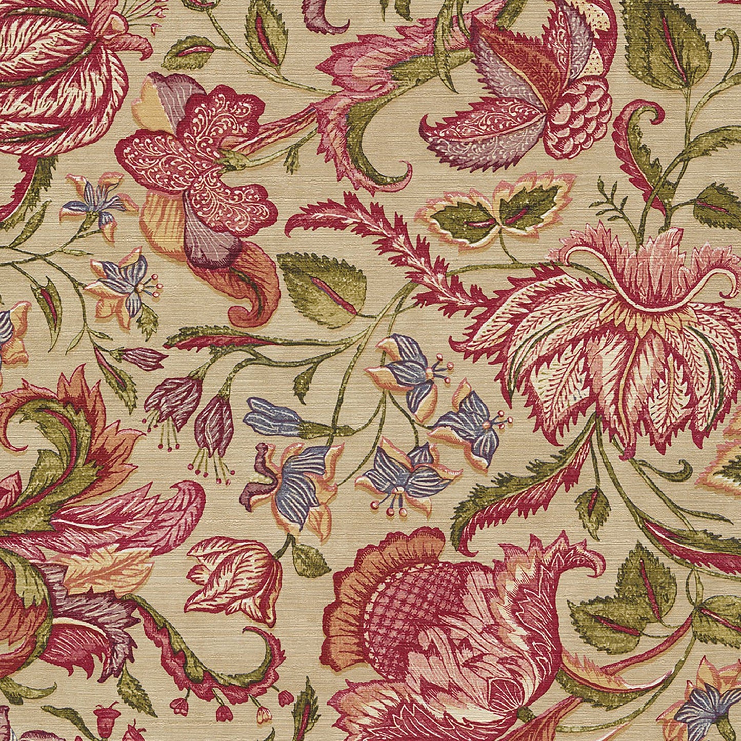 JF Fabrics -Wallpaper 5293 34 Wallpaper Burgundy,Red,Multi  Vinyl - 7574134 W8251