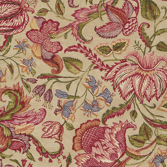 JF Fabrics -Wallpaper 5293 34 Wallpaper Burgundy,Red,Multi  Vinyl - 7574134 W8251