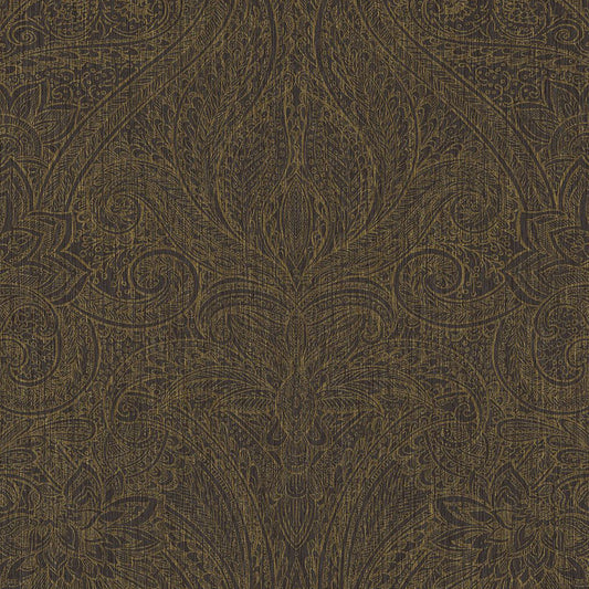 JF Fabrics -Wallpaper 5298 99 Wallpaper Black  Vinyl - 7574399 W8251