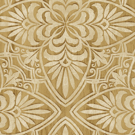 JF Fabrics -Wallpaper 5299 18 Wallpaper Yellow,Gold  Vinyl - 7574418 W8251