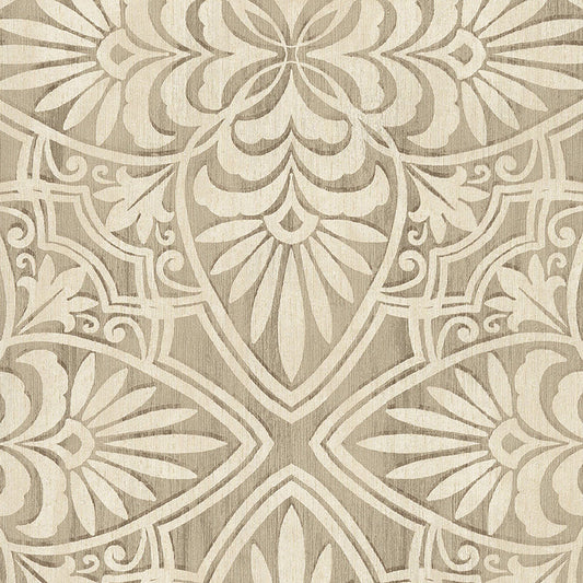 JF Fabrics -Wallpaper 5299 35 Wallpaper Brown  Vinyl - 7574435 W8251
