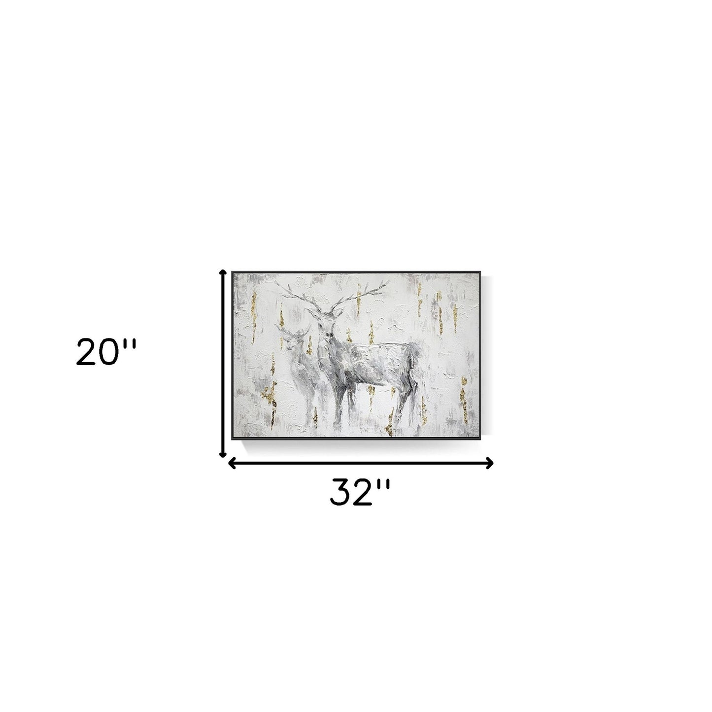 Black and White Fabric Deer Airplane Wall Decor