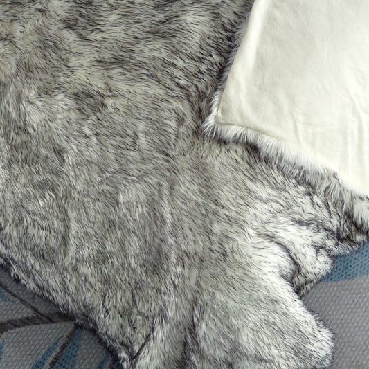 60" X 50" Brown Knitted Acrylic Animal Print Plush Throw Blanket
