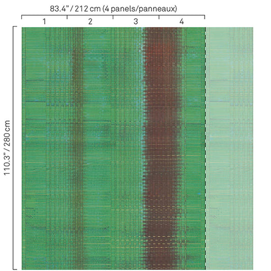 JF Fabrics -Wallpaper 5315 77 Wallpaper Green  Non-Woven,Mural,Width Extendable - 7575077 W8251