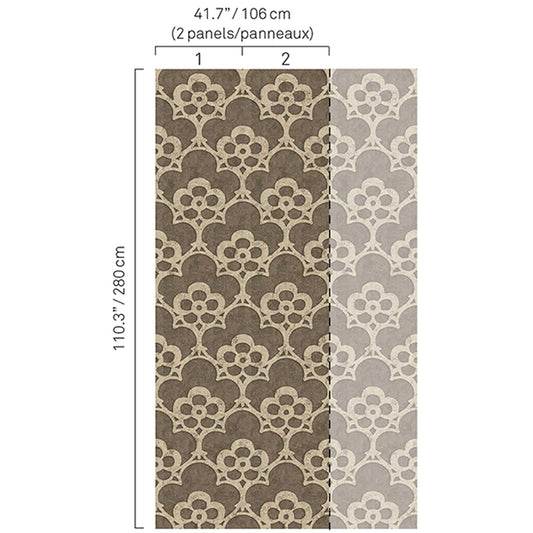 JF Fabrics -Wallpaper 5326 98 Wallpaper Grey,Silver  Non-Woven,Mural,Width Extendable - 7575198 W8251
