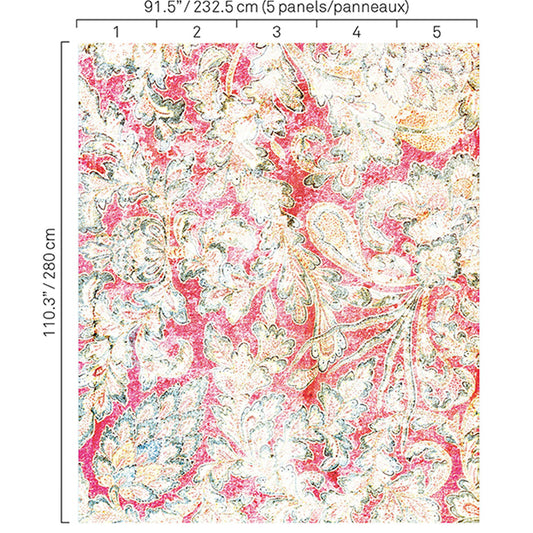 JF Fabrics -Wallpaper 5339 46 Wallpaper Burgundy,Red  Non-Woven,Mural - 7575446 W8251