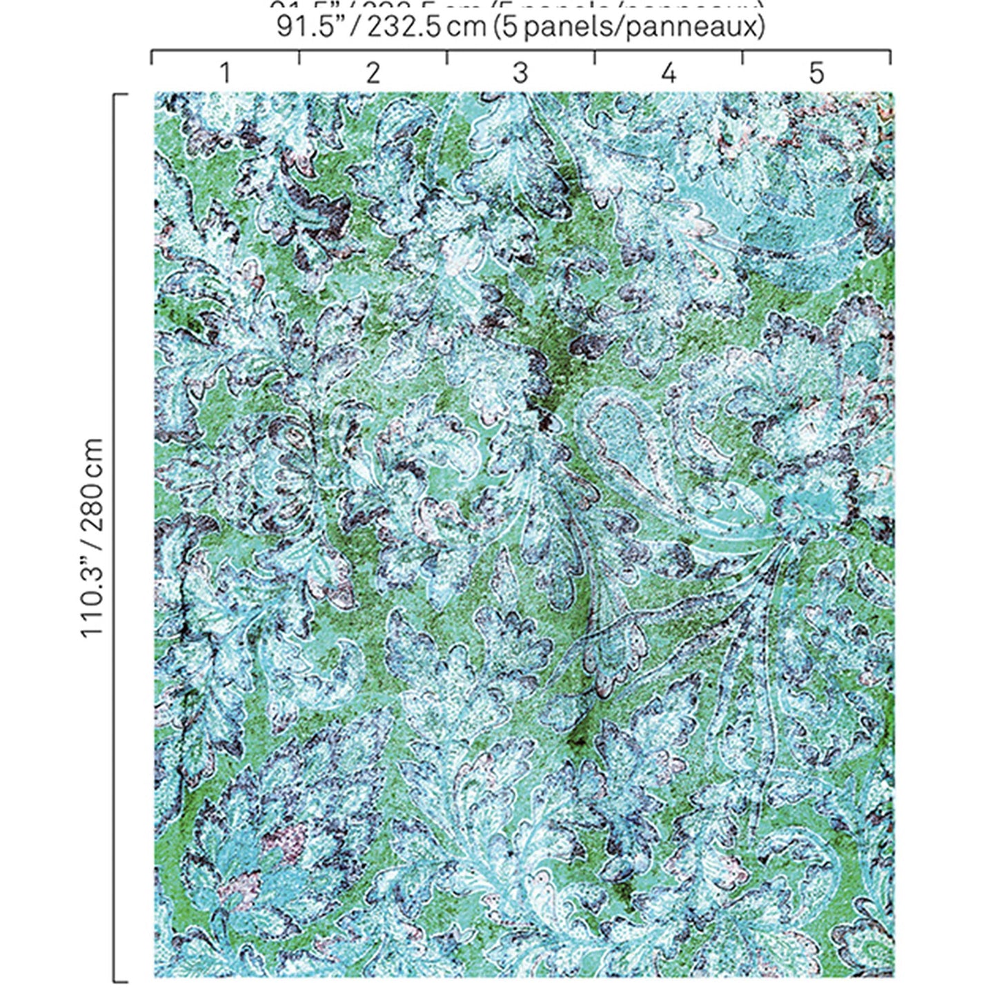 JF Fabrics -Wallpaper 5339 75 Wallpaper Green  Non-Woven,Mural - 7575475 W8251