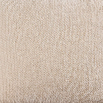 18" Beige Chenille Cube Pouf Ottoman