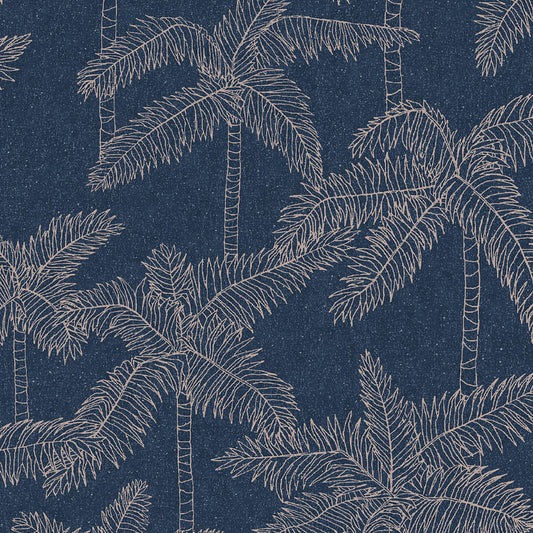 JF Fabrics -Wallpaper 5356 68 Wallpaper Blue  Non-Woven - 7835768 W8411