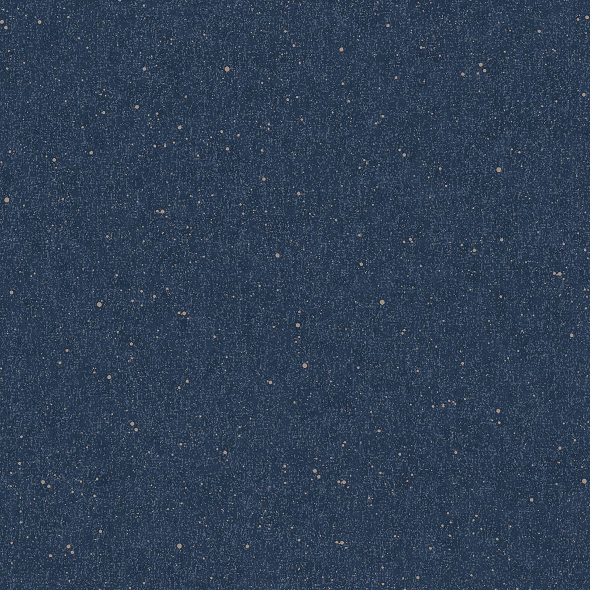 Navy blue speckled non-woven wallpaper with tiny ivory flecks.
