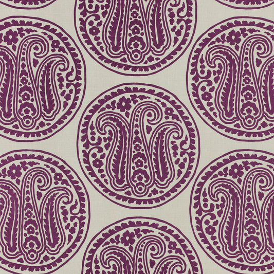 SCHUMACHER  RAOUL TEXTILES MIRA BY RAOUL PRINTS PRINTS EGGPLANT   - 536N27
