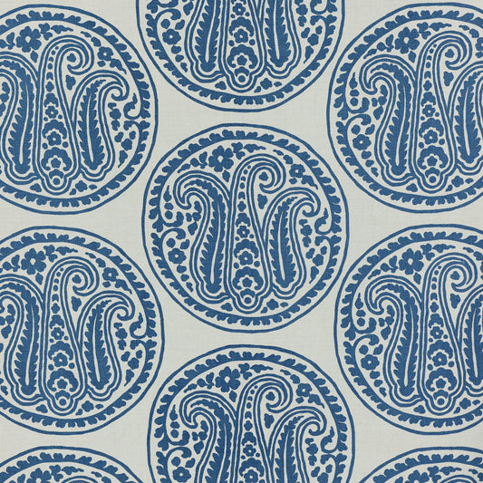 SCHUMACHER  RAOUL TEXTILES MIRA BY RAOUL PRINTS PRINTS INDIGO   - 536N59
