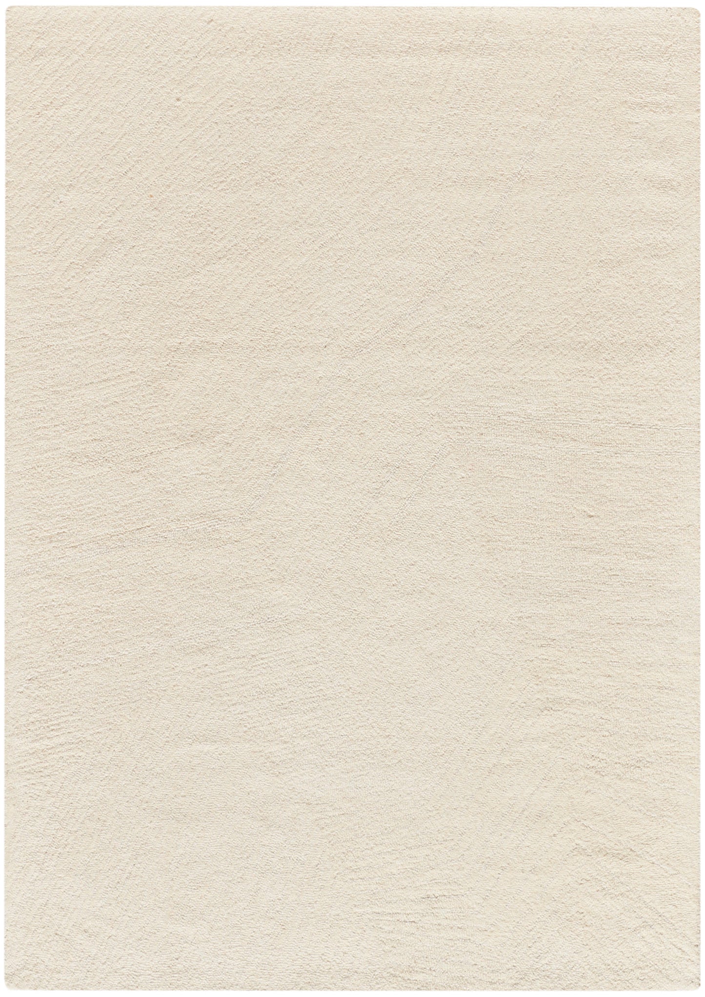 Cream textured rug; 4' x 6' size.