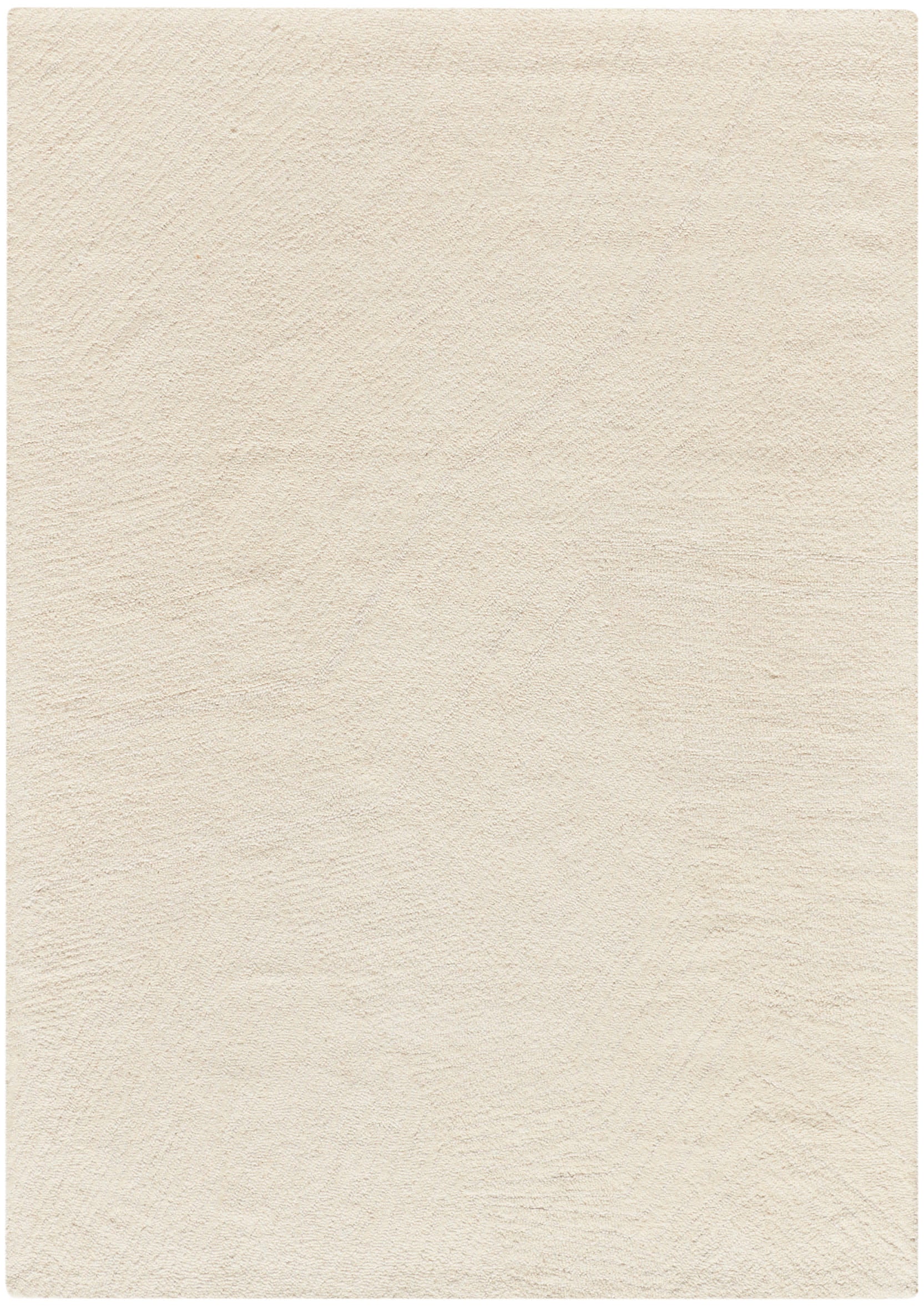 Cream textured rug; 4' x 6' size.