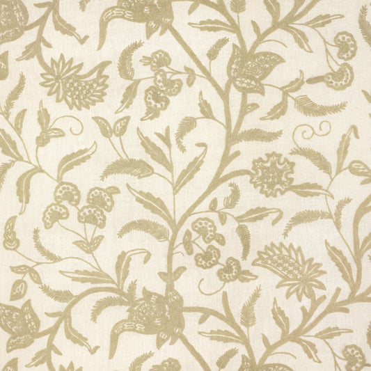 SCHUMACHER  PERENNIAL FAVORITES Amagansett Linen Crewel CREWEL CREWEL ECRU   - 54191