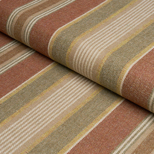 SCHUMACHER  CLASSIC WOVENS EDGEMERE STRIPE PATTERN WOVENS PATTERN WOVENS INDIAN RED   - 54204