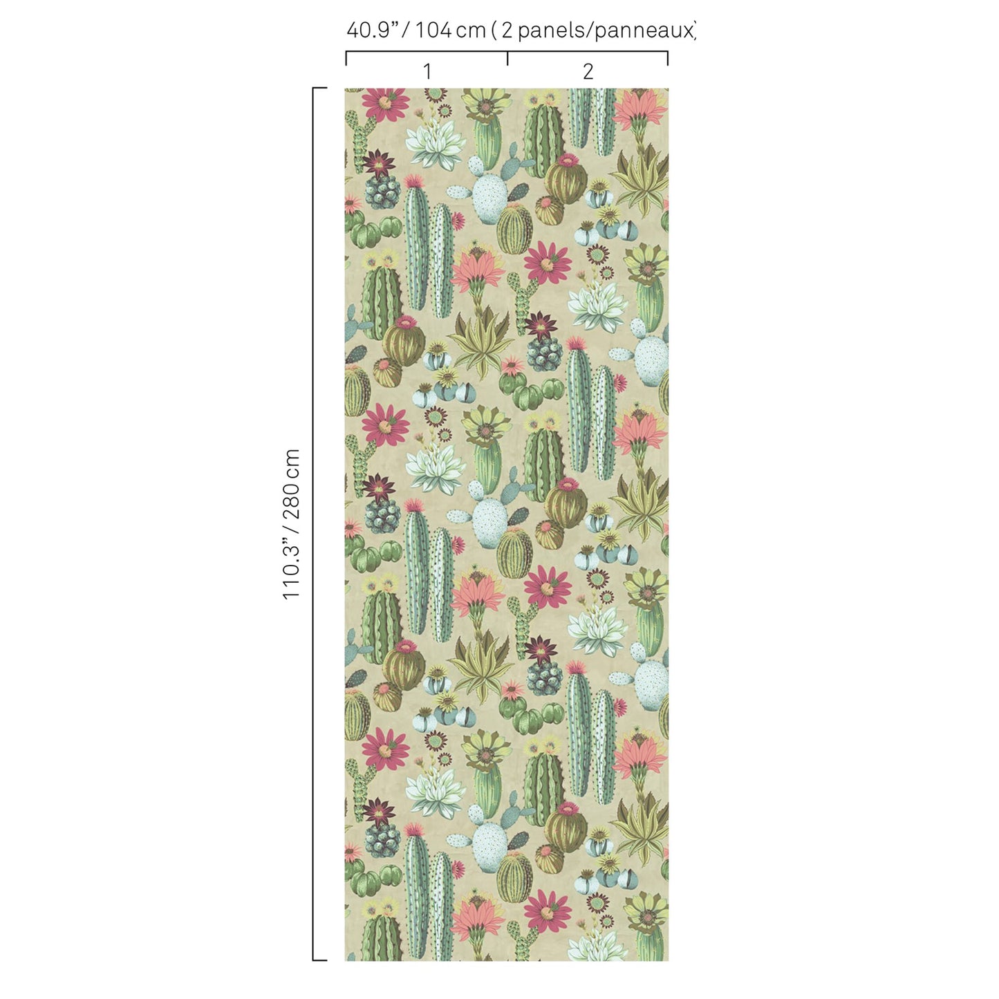 JF Fabrics -Wallpaper 5427 73 Wallpaper Green,Multi  Non-Woven,Mural, Width Extendable - 7836573 W8411
