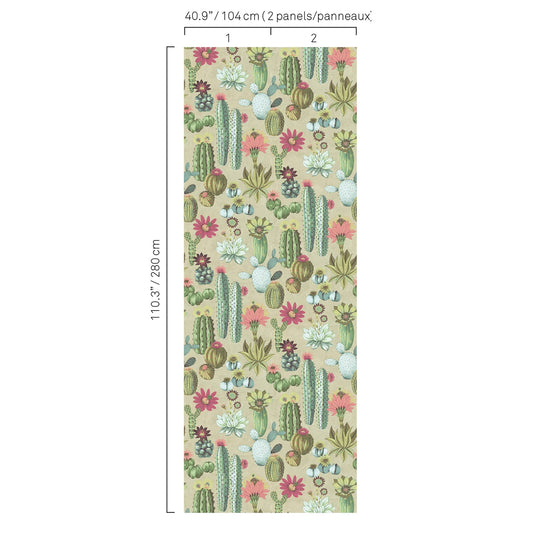 JF Fabrics -Wallpaper 5427 73 Wallpaper Green,Multi  Non-Woven,Mural, Width Extendable - 7836573 W8411
