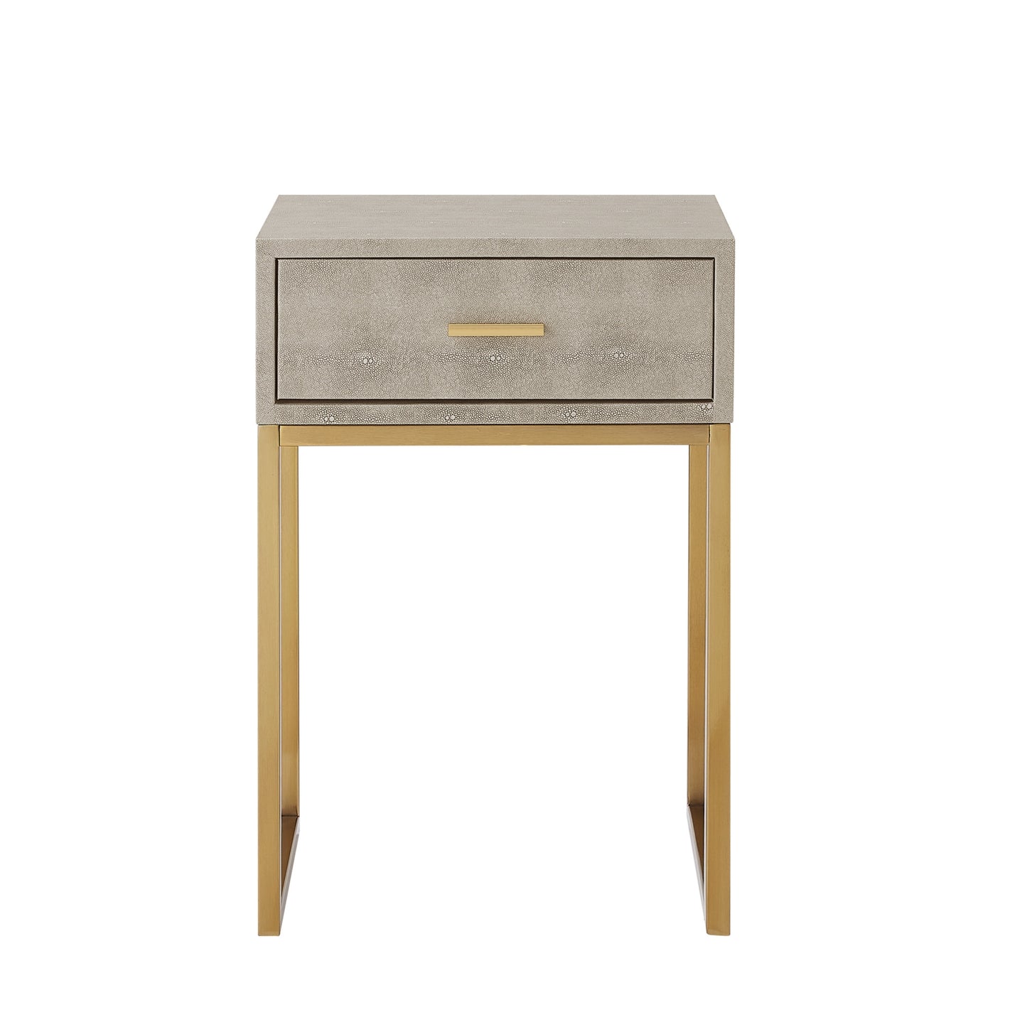 24" Gold and Gray End Table with Drawer