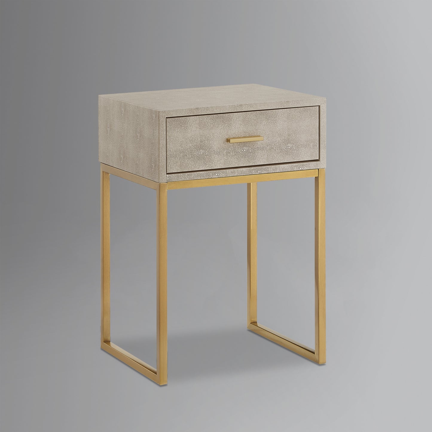 24" Gold and Gray End Table with Drawer