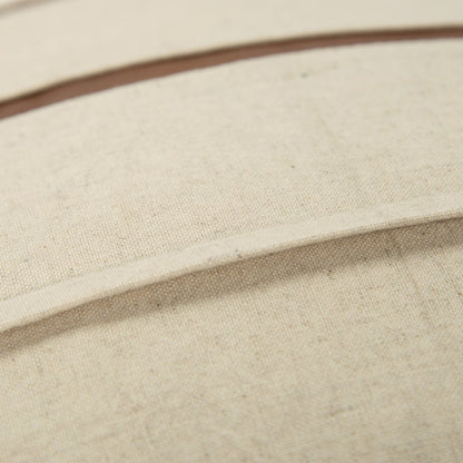 20" Ivory and Brown Cotton Blend