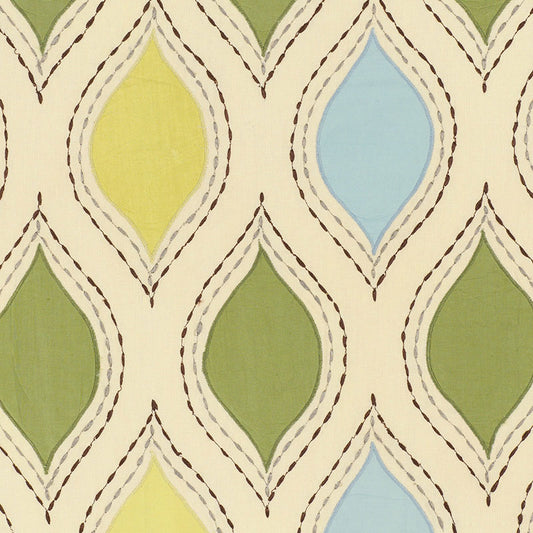 SCHUMACHER  MODERN WOVENS LetŸ??s Dance WOVEN WOVEN CHARTREUSE , SKY   - 54780
