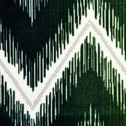 Dark green velvet with a bold wave-cut pattern.