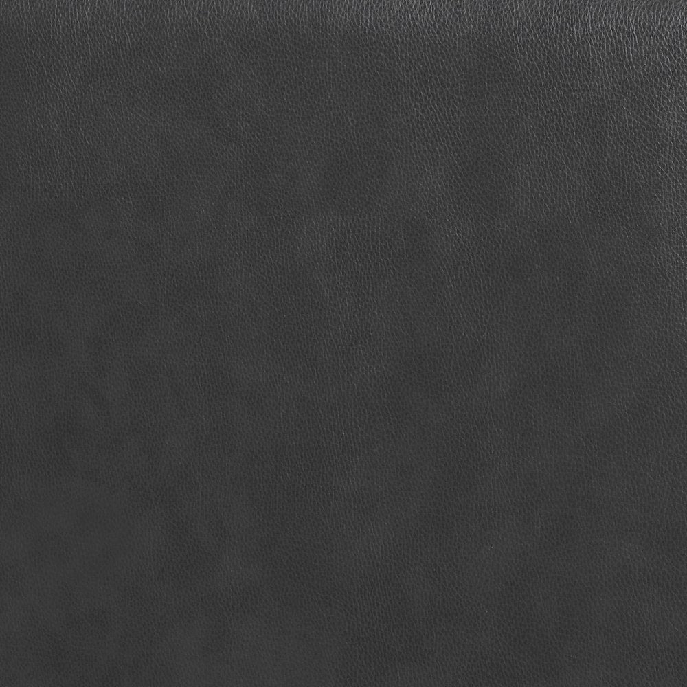 Black Leather L Shaped Three Piece Corner Sectional