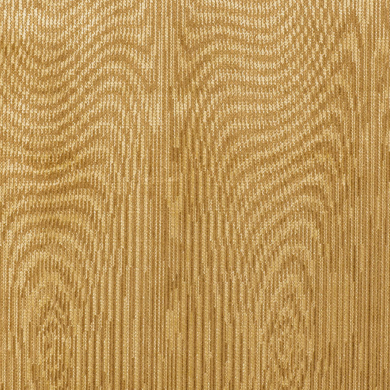 Golden-brown wood grain close-up with vertical lines and swirling patterns.